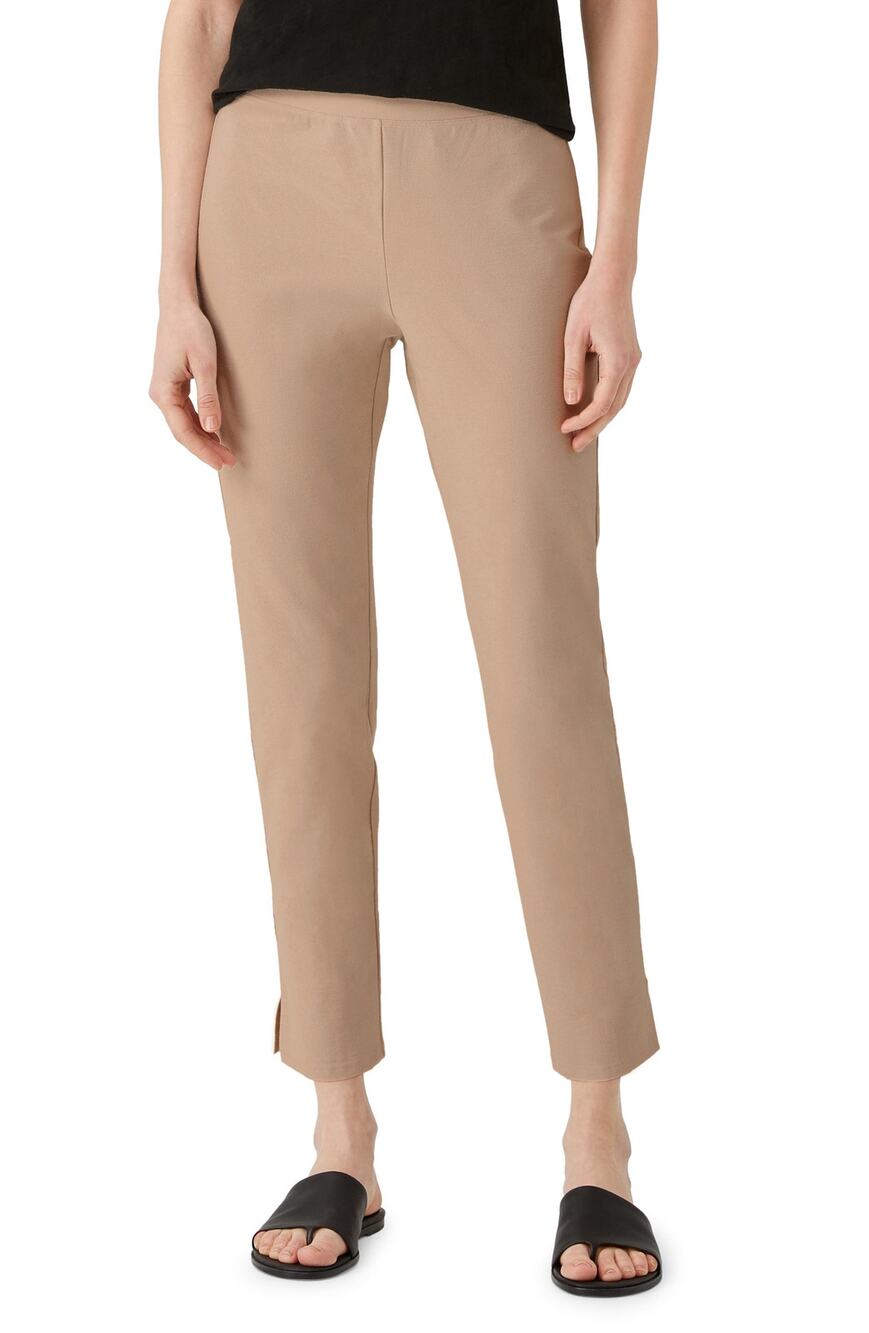Eileen Fisher Sleek Khaki High Waist Crop Pants Size XXS